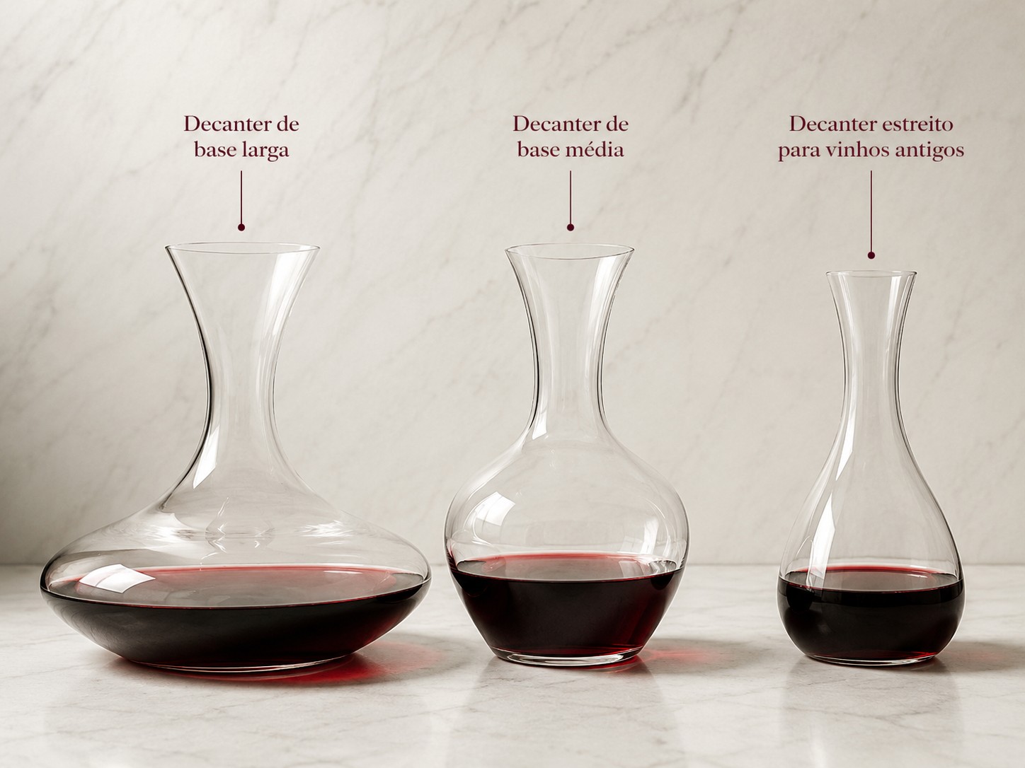 Decanter — manual fotográfico de serviço do vinho